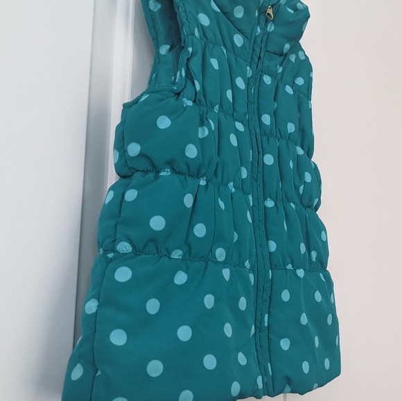 Circo Teal Polka Dot Puffer Vest Sz. Sm - Picture 3 of 8